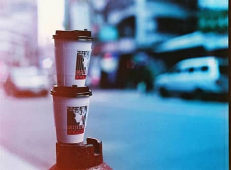 Photography: Coffee run – Lomography Lomochrome Purple XR 100-400 at EI 200 (120 format)