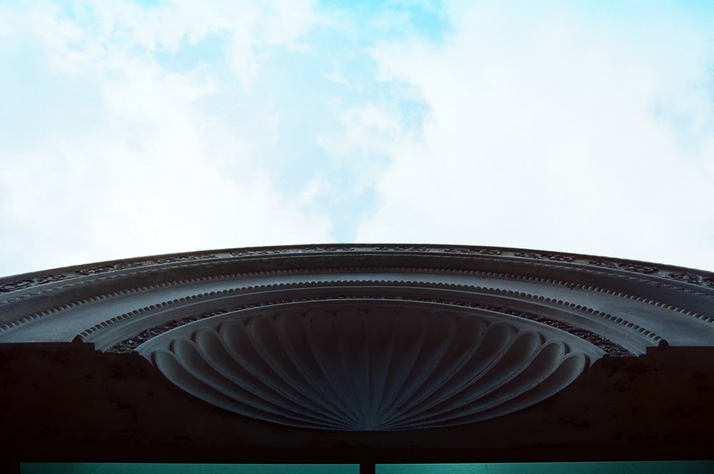 Pediment - Kodak ULTRA MAX 400 shot at EI 1600. Color negative film in 35mm format. Push processed two stops.