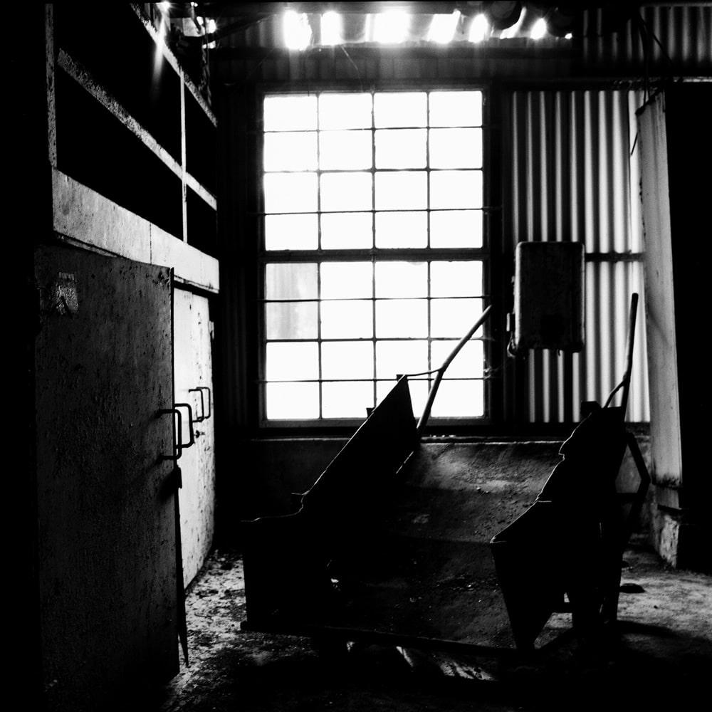 Done for the day - Fuji Acros 100 shot at EI 100. Black and white film in 120 format shot as 6x6.