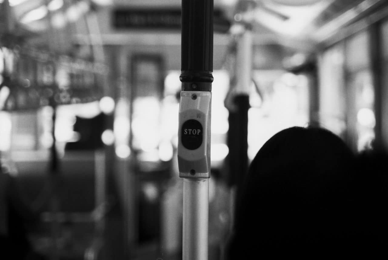 Stop - Shot on ADOX Silvermax 100 at EI 100. Black and white negative film in 35mm format.