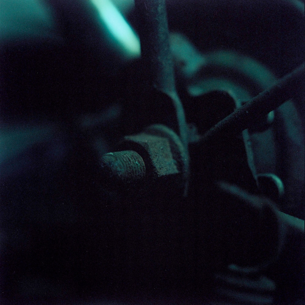 Blue bolt - Shot on Kodak Portra 100T at EI 100. Color negative film in 120 format shot as 6x6.