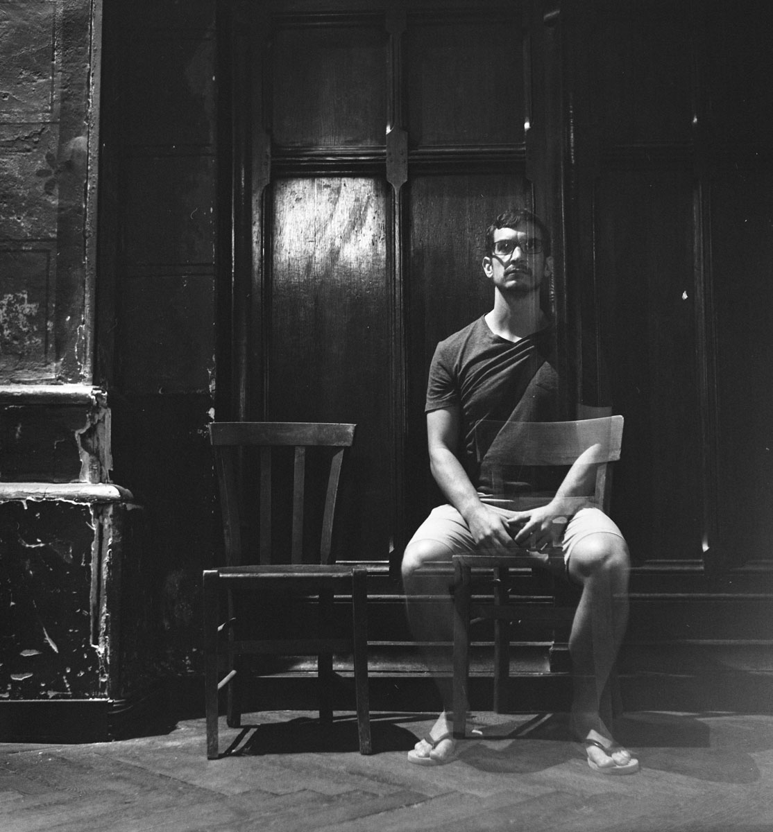 Self Portrait - Shanghai Seagull TLR, 120 Kodak T-MAX 400, EI 400