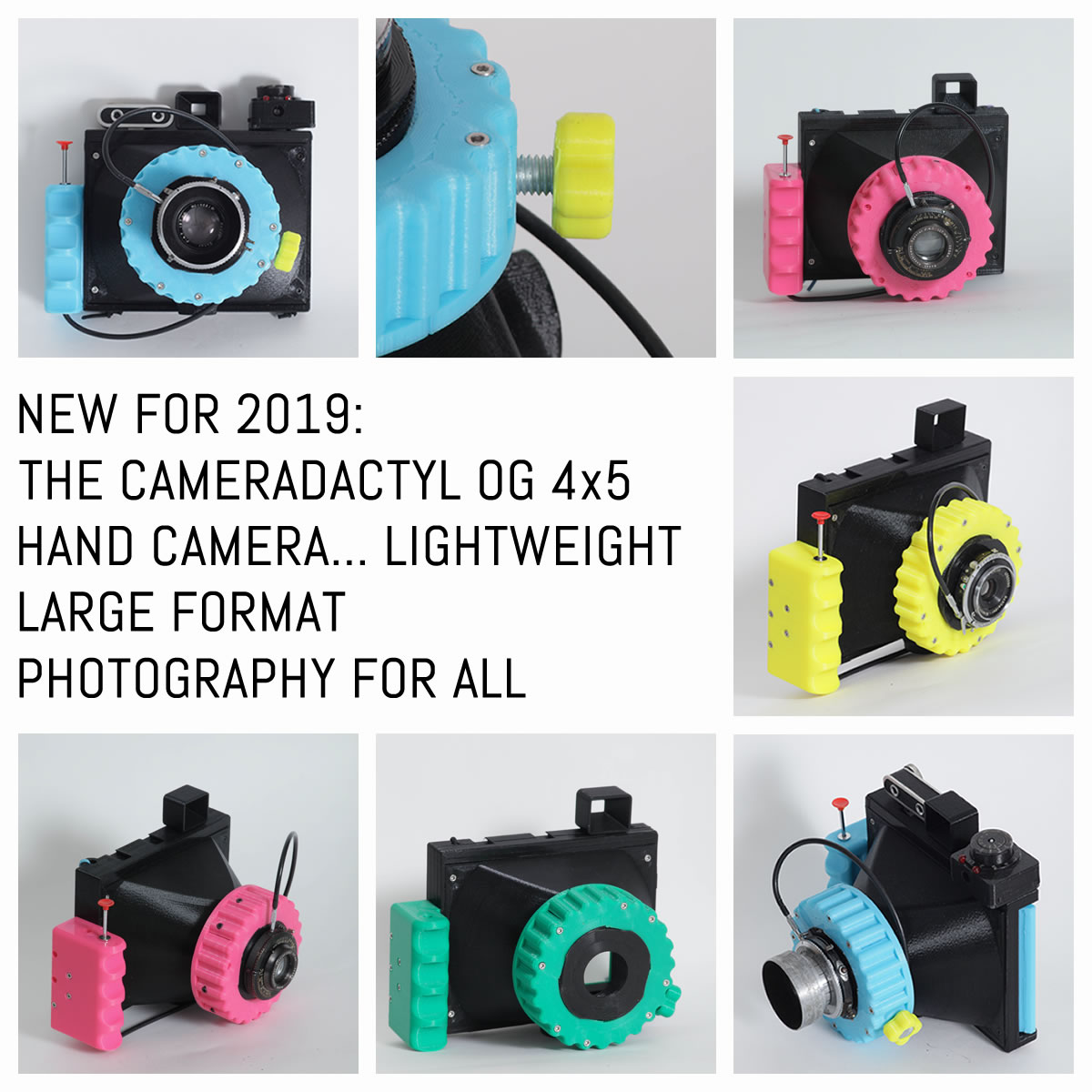 New for 2019: the CAMERADACTYL OG 4×5 hand camera – lightweight large format photography for all