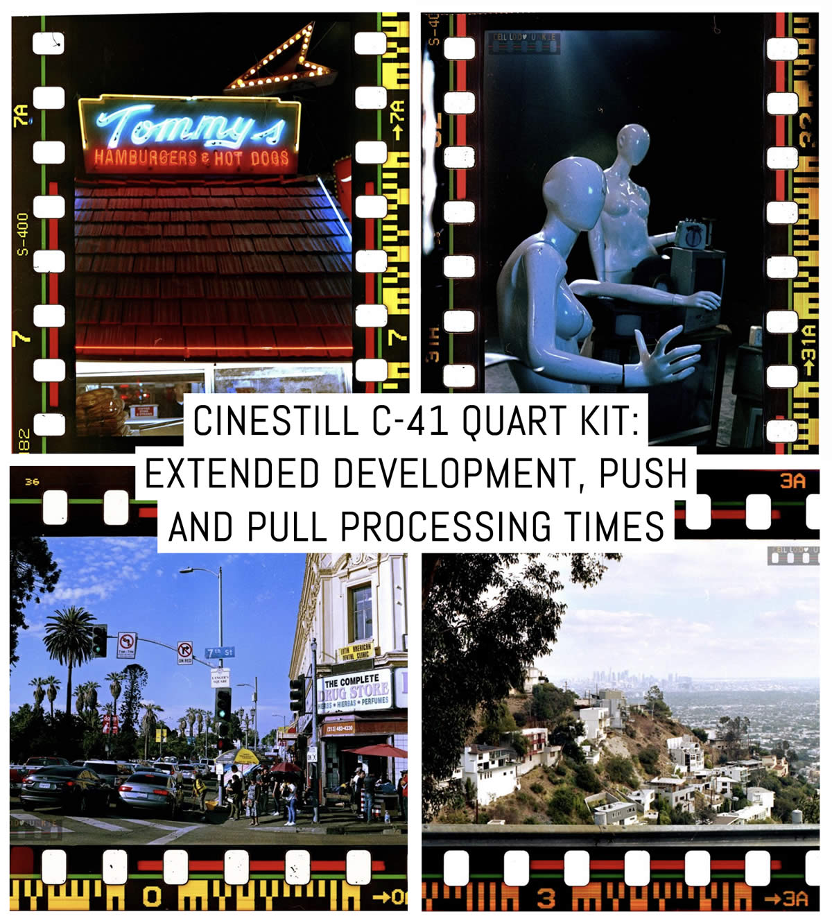 Cinestill C-41 Quart Kit: extended development, push and pull processing times