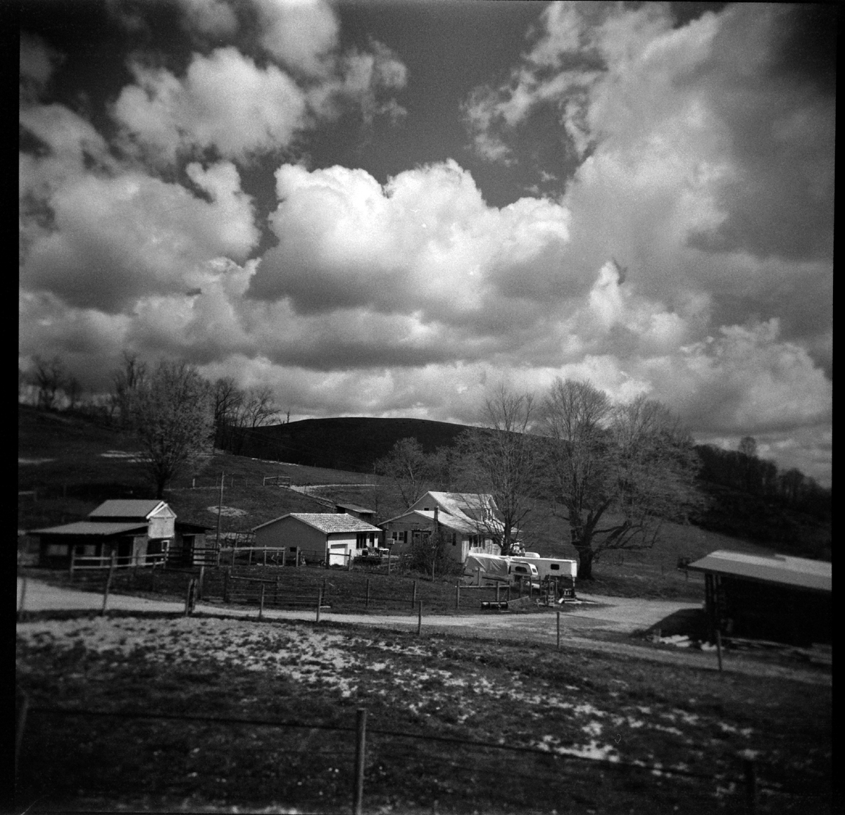 5 Frames… Of Bergger Pancro 400, shot in a Holga 120N, so an EI of 400? (120 Format + red and orange filters)